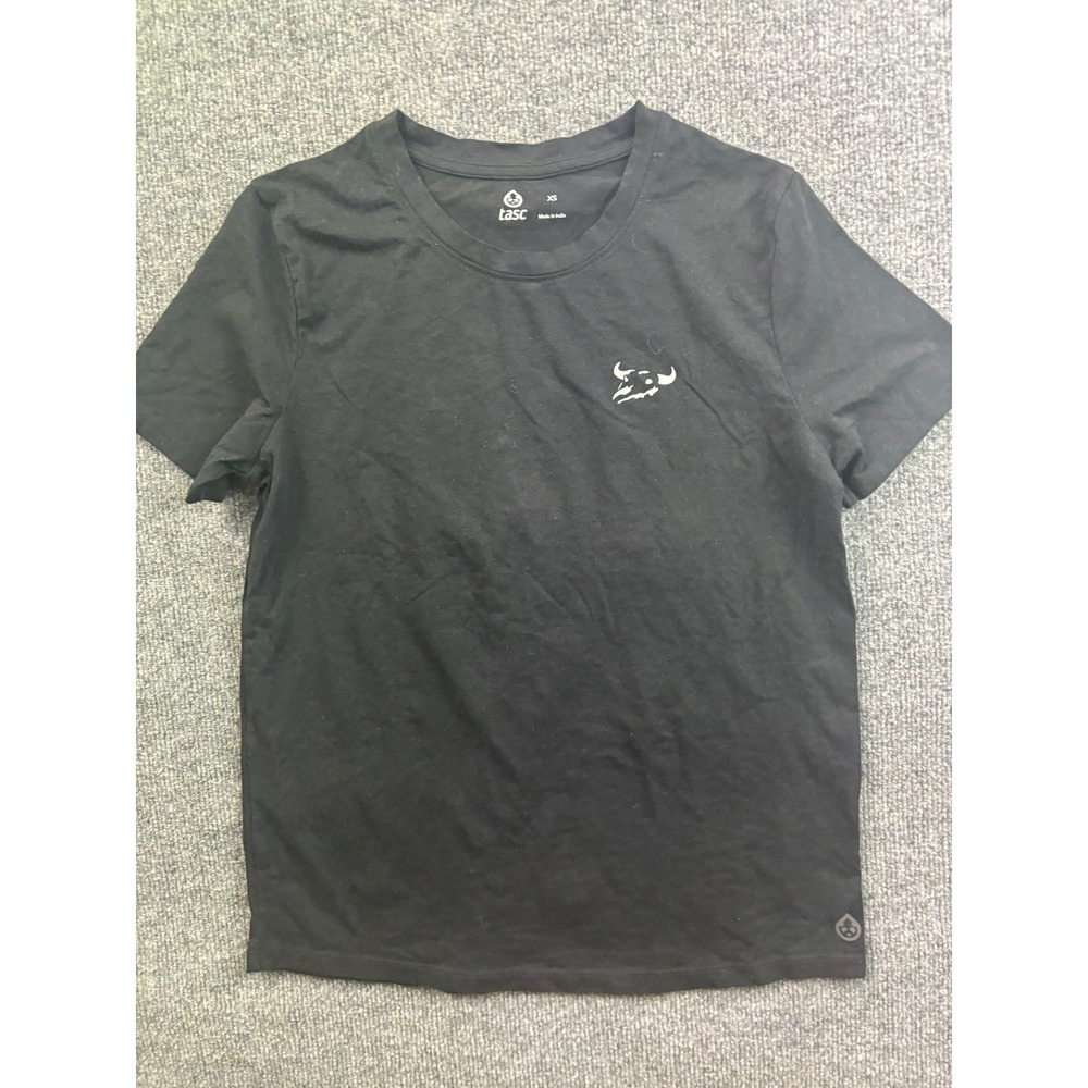 Tasc Performance T-Shirt Womens XS Black Organic Cotton Bamboo‎ Graphic Tee